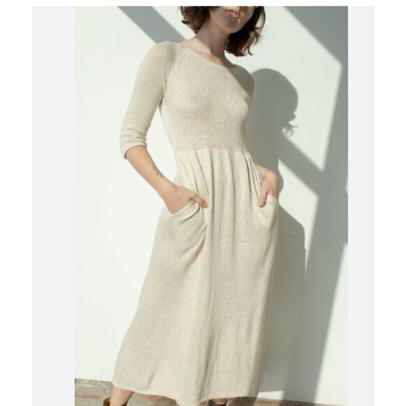 MORPH KNITWEAR Sz XS Soft Knit 100% Silk Midi Saoirse Dress - Picture 1 of 10